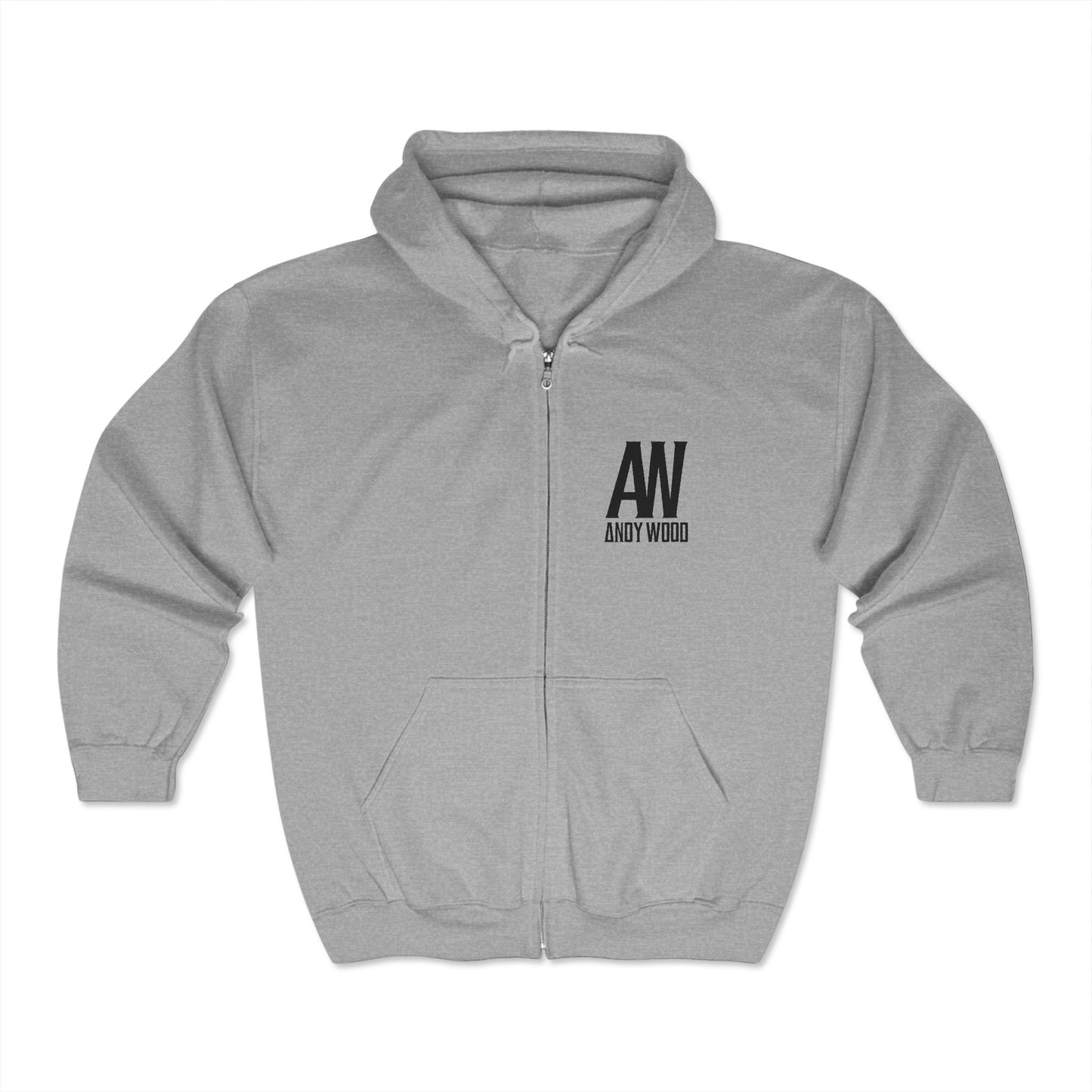 Andy Wood AW Logo Zip Up Hoodie