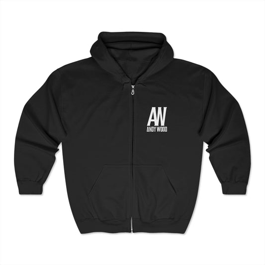 Andy Wood AW Logo Zip Up Hoodie